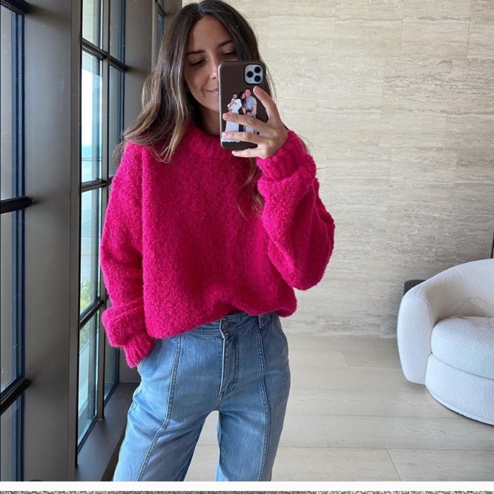 Something navy hot pink sweater